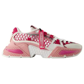 Dolce & Gabbana-Airmaster Sneakers - Dolce&Gabbana - Polyester - White/pink-Pink
