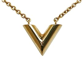 Louis Vuitton-Colar V Essencial M61083-Dourado