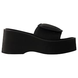 Courreges-Sandalias Scuba Wave - Courreges - Poliéster - Negro-Negro