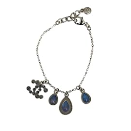 Chanel-Colored Stone Bracelet-Silvery