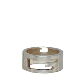 Gucci-Bague G Gucci en argent SV925 032660 en très bon état-Argenté