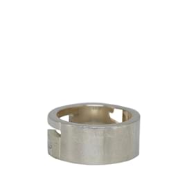 Gucci-Gucci SV925 Silver Branded G Ring 032660 in Very Good Condition-Silvery