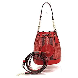 Coach-Dempsey Bucket Bag  C9955-Red