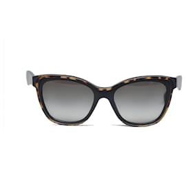 Prada-Prada Black Baroque Round Sunglasses-Black