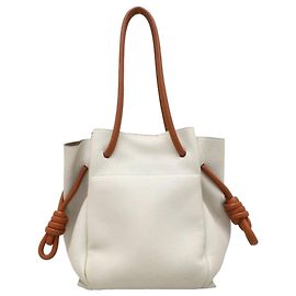 Tote Loewe Nudo Flamenco Medio Blanco Blanco
