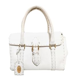 Fendi-Fendi Blanc Mini Selleria Linda-Blanc