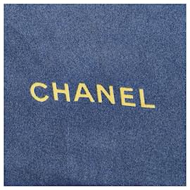 Chanel-Chanel Gold CC Printed Silk Scarf-Golden