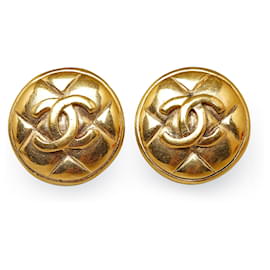 Chanel-Pendientes de clip Chanel Gold CC-Dorado