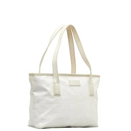 Gucci-Gucci GG Imprime Tote Bag Canvas Tote Bag 211138 in Good condition-White