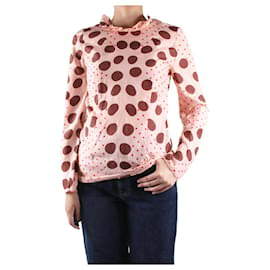 Marni-Top de seda con estampado de lunares rosa - talla UK 8-Rosa