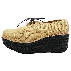 Robert Clergerie Neutral woven platform shoes - size EU 39 Other