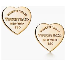 Tiffany & Co-Orecchini a bottone Return to Tiffany a cuore in oro giallo, mini-D'oro