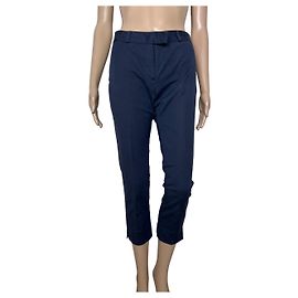 Pantaloni Cropped Joseph Blu Navy Cotone Blu