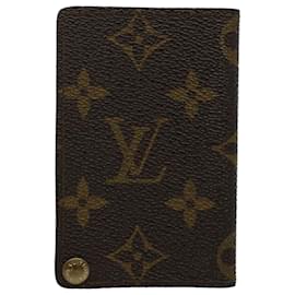 Louis Vuitton-Louis Vuitton Porte carte crédit Pression-Brown