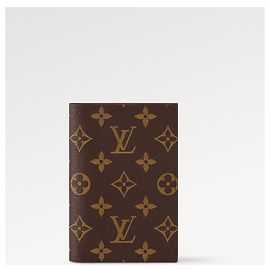 Louis Vuitton Capa de passaporte LV nova Marrom