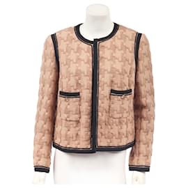 Chanel-Beige Tweed-Jacke mit CC-Knöpfen-Beige