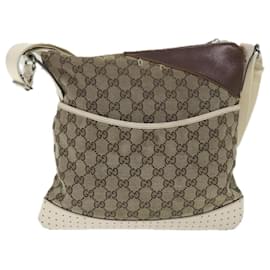 Gucci-GUCCI GG Canvas Shoulder Bag Beige 145857 auth 58042-Beige