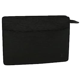 Louis Vuitton-LOUIS VUITTON Epi Pochette Homme Clutch Bag Black M52522 LV Auth th4162-Black