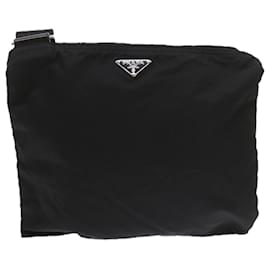 Prada-PRADA Shoulder Bag Nylon Black Auth ar10659-Black