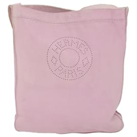 Hermès-HERMES Crude Cell Pochette Shoulder Bag Leather Pink Auth bs9644-Pink