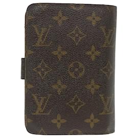 Louis Vuitton-Portafoglio con zip Porto Papie monogramma LOUIS VUITTON M61207 LV Auth bs9880-Monogramma