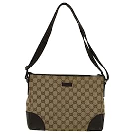 Gucci-GUCCI Bolso de hombro de lona GG Beige 114273 Auth ki3683-Beige