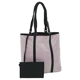Prada-PRADA Tote Bag Nylon Pink Black Auth bs9162-Black,Pink
