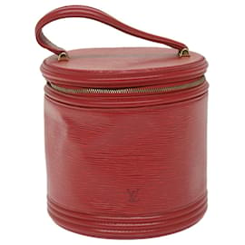 Louis Vuitton-LOUIS VUITTON Epi Cannes Bolsa de mão vermelha M48037 LV Auth ar10583b-Vermelho