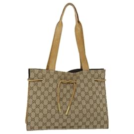 Gucci-GUCCI GG Lona Tote Bag Bege 002 1053 3754 Auth ac2355-Bege