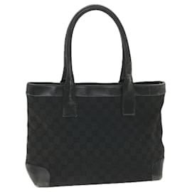 Gucci-gucci GG Canvas Tote Bag black 33890 auth 58050-Black