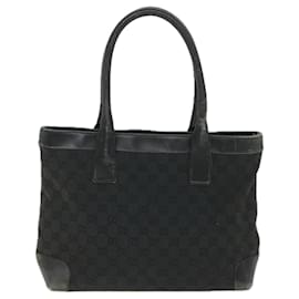 Gucci-gucci sac cabas en toile GG noir 33890 auth 58050-Noir