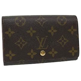 Louis Vuitton-LOUIS VUITTON Monogram Porte Monnaie Billets Tresor Portafoglio M61730 LV Aut 56114-Monogramma