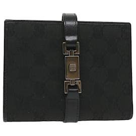 Gucci-GUCCI GG Canvas Jackie Day Planner Cover Black 29966 Auth yk9257-Black