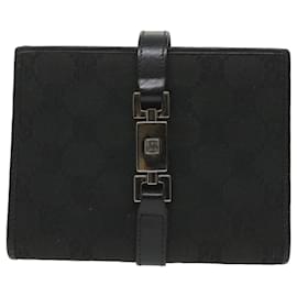 Gucci-GUCCI GG Canvas Jackie Day Planner Cover Black 29966 Auth yk9257-Black