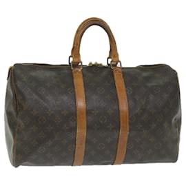 Louis Vuitton-Louis Vuitton-Monogramm Keepall 45 Boston Bag M.41428 LV Auth 57955-Monogramm