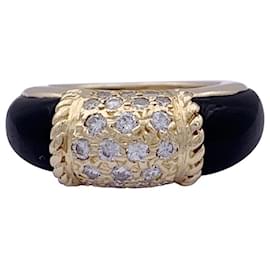 Autre Marque-Van Cleef & Arpels ring,"Philippine", yellow gold, onyx.-Other