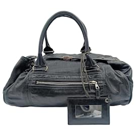 Balenciaga-Balenciaga Balenciaga City handbag in black leather-Black