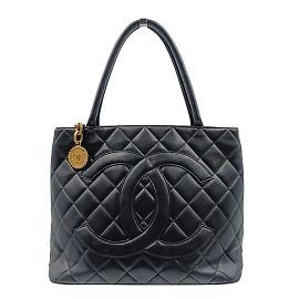 Borsa Chanel Medaillon vintage Chanel in pelle nera Nero