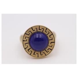 Autre Marque AZTEC-Goldring mit Lapislazuli Golden Marineblau