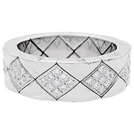 Chanel-Chanel ring, "Quilted", white gold and diamonds.-Other