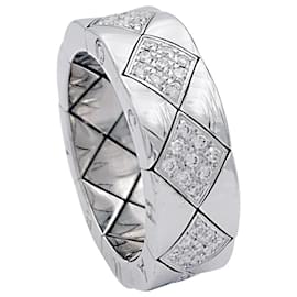 Chanel-Chanel ring, "Trapuntato", oro bianco e diamanti.-Altro