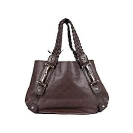 Gucci-Gucci Guccissima Horsebit Pelham Shoulder Bag-Brown