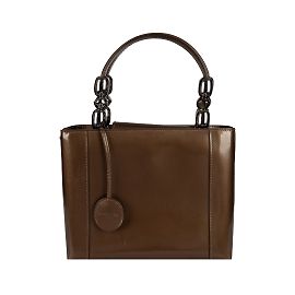 Borsa tote Malice con perline in vernice Dior Marrone