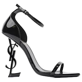 Saint Laurent-Saint Laurent Opyum Sandal 110 Black Patent Leather EU 39 Uk 6-Black