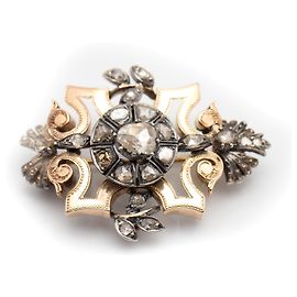 Autre Marque EPOCA ISABELINO BROSCHE in Platin und Roségold Golden