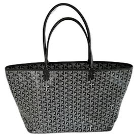 Bolsa Goyard Artois MM Cinza de Tecido Cinza