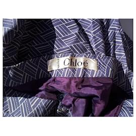 Chloé-Skirts-Cream,Dark blue