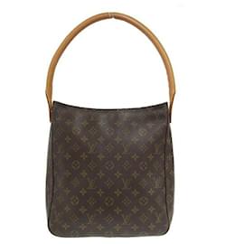 Louis Vuitton-Louis Vuitton Monogram Looping GM  Canvas Handbag M51145  in Good condition-Brown