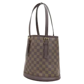 Louis Vuitton-Damier Ebene Marais Bucket Bag N42240-Marrom