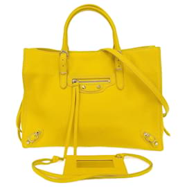 Balenciaga-Papier A6 Zip Around Tote Bag 370926.0-Yellow